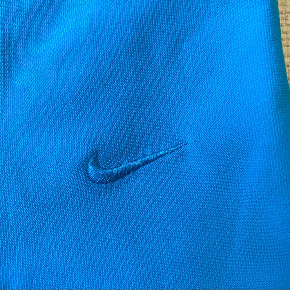 Nike Dry Fit Athletic Tank Top High Neck Sleeveless Small Blue - Picture 2 of 4